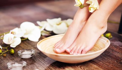 spa pedicure met voetmassage schoonheidssalon